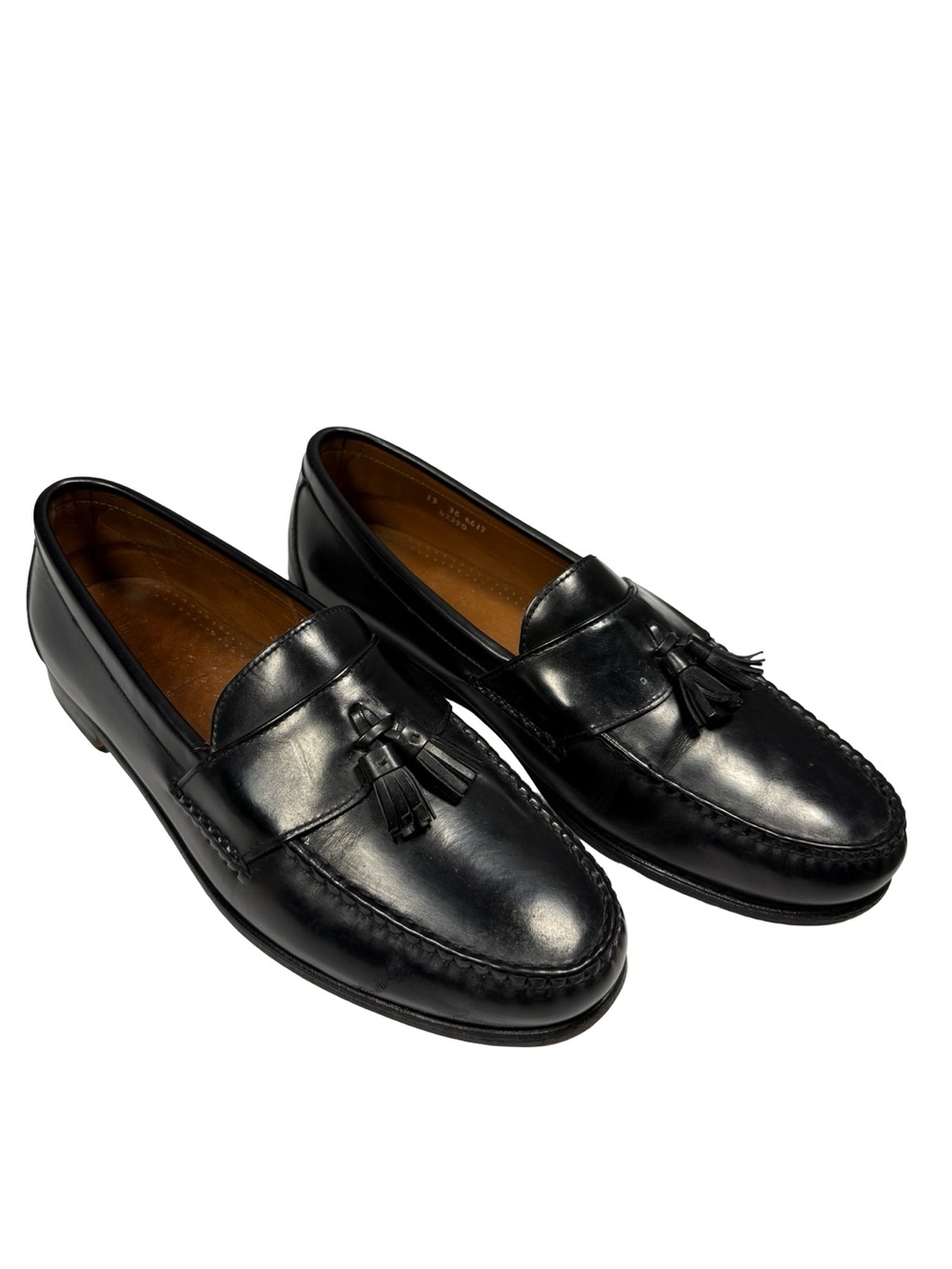 Allen Edmonds Stowe Mens 13 3E Black Leather Tassel Loafers Dress Shoes Preppy